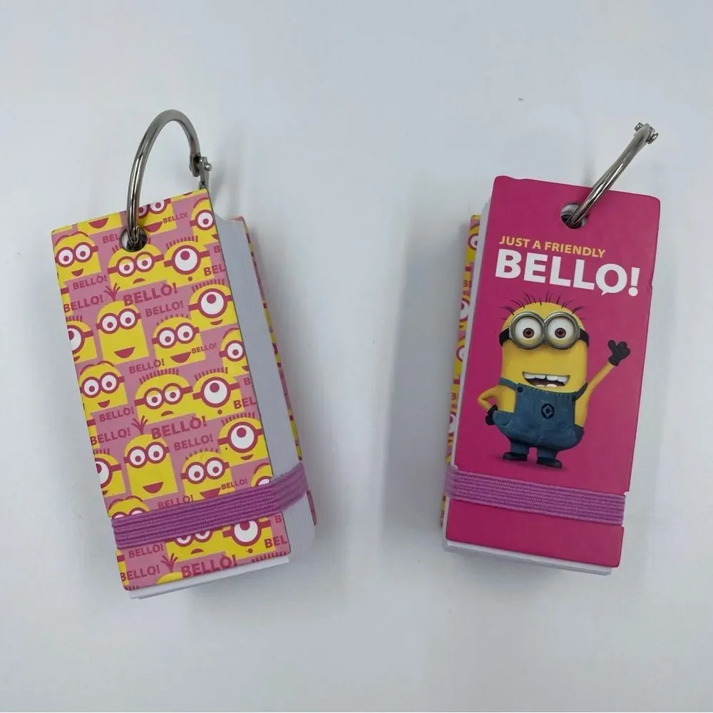 New Universal Studios Minion Mini Index Cards on‎ Rings